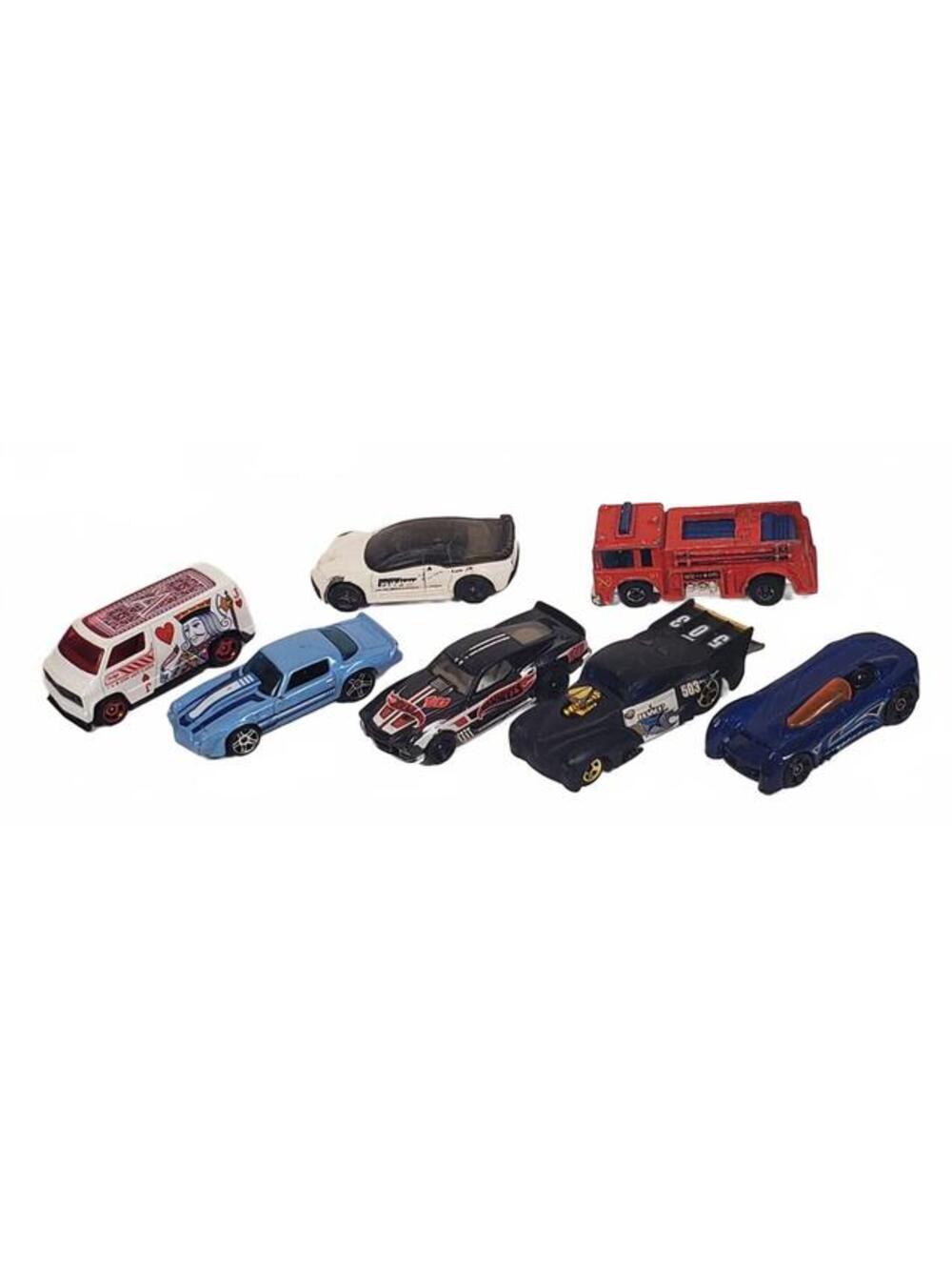Set of 7 Vintage Hot Wheels Diecast Cars and Fire Truck MAL GC